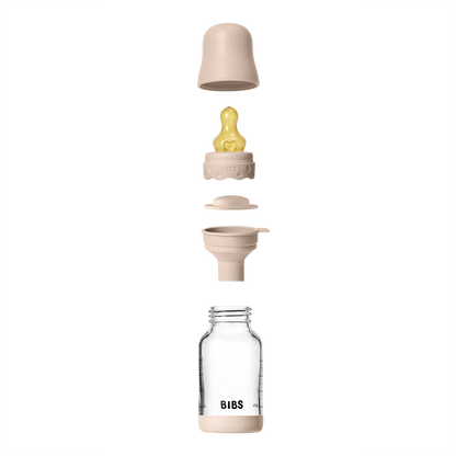 Biberão de vidro 120 ml + conjunto blush Boheme BIBS