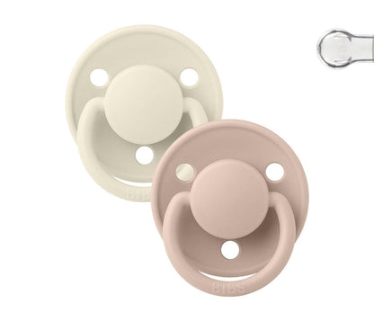 2 chupetas tamanho único BIBS De Lux ivory | blush