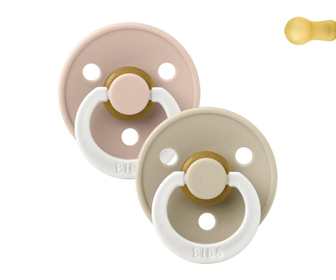 Chupetas BIBS Colour redonda NIGHT vanilla | blush pacifier BIBS
