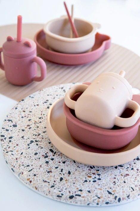 Prato com ventosa bear mahogany rose Dinnerware Petit Monkey 