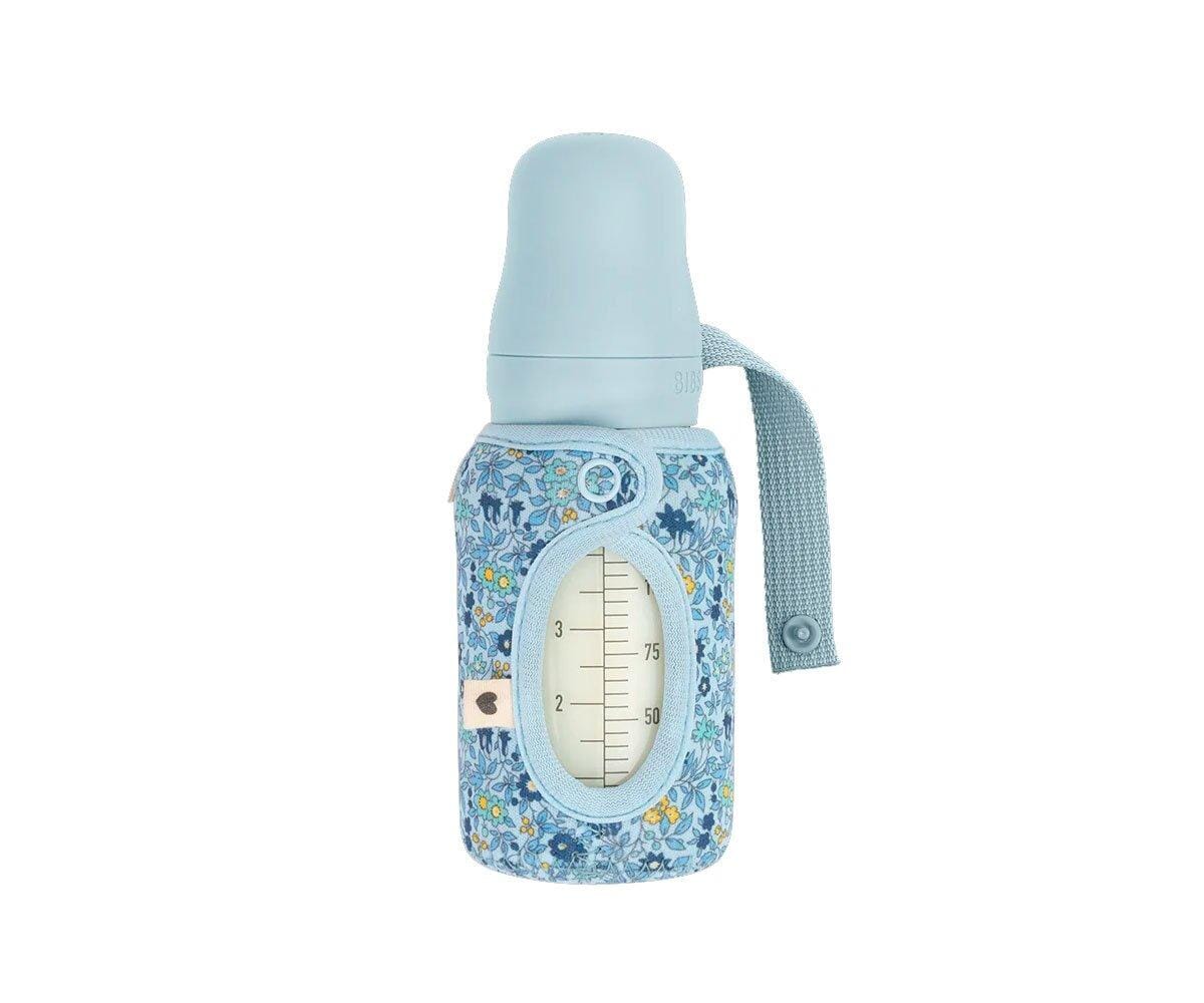 Capa biberão pequeno BIBS X Liberty Chamomile Lawn Baby Blue Biberão BIBS 