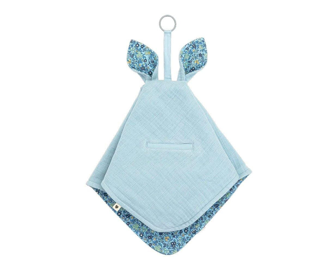 Doudou canguru BIBS X Liberty Chamomile Lawn Baby Blue Doudou Bibs 