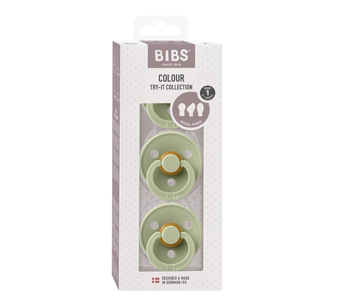 Pack try-it 3 chupetas sage BIBS pacifier Bibs 