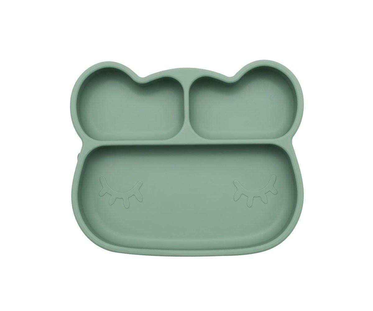 Prato com ventosa stickie ursinho - sage dinnerware we might be tiny 