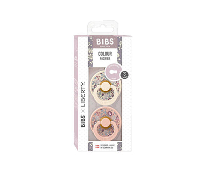 2 chupetas anatómicas BIBS x Liberty Colour Eloise blush mix