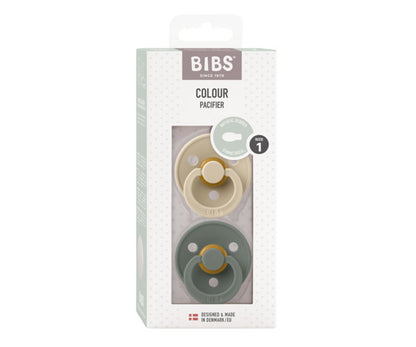 2 chupetas simétricas BIBS Colour vanilla | pine