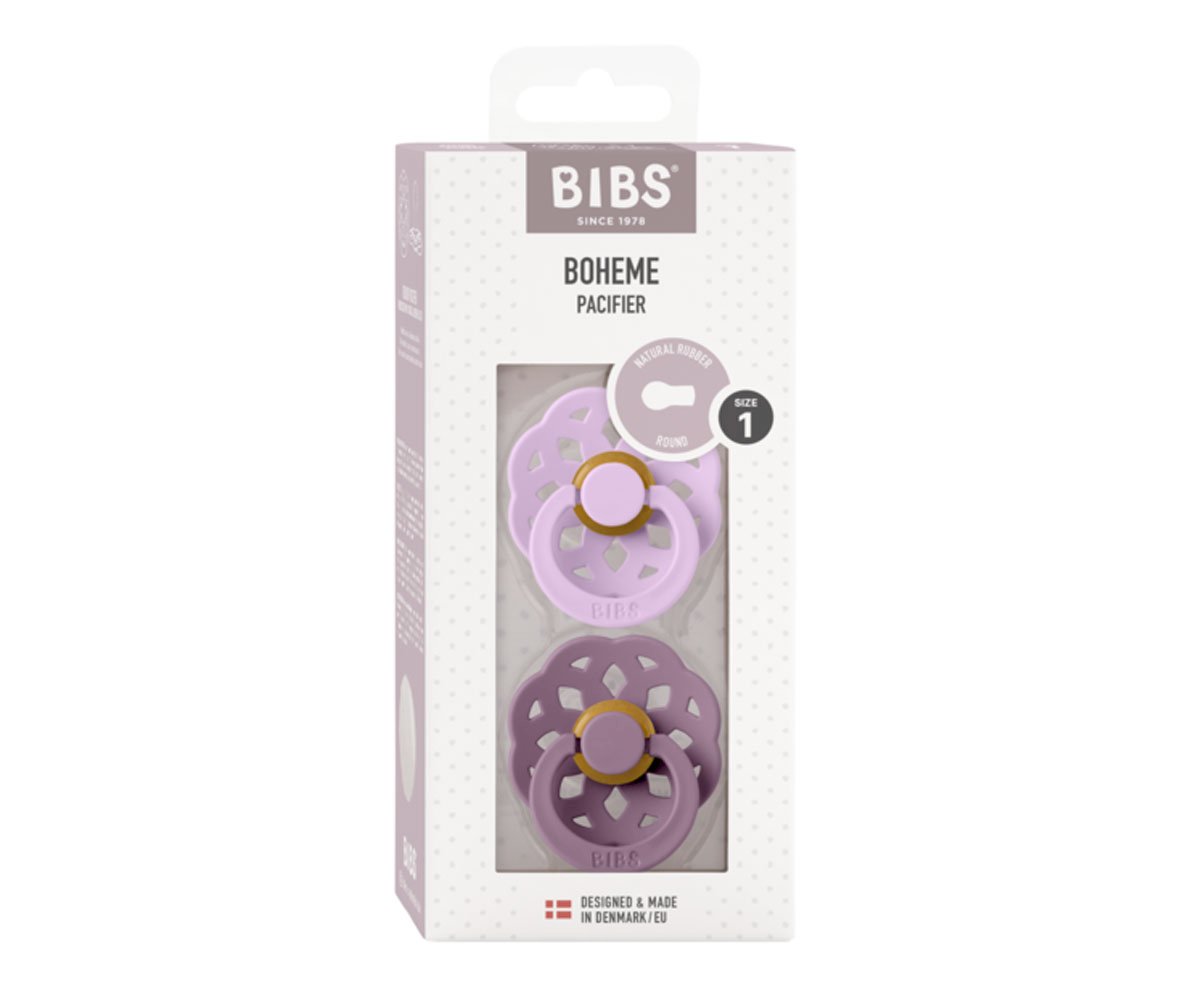2 chupetas BIBS Boheme papaya | mauve