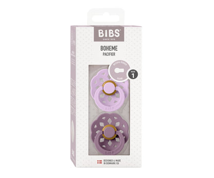 2 chupetas BIBS Boheme papaya | mauve