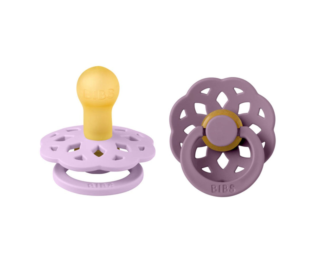 2 chupetas BIBS Boheme papaya | mauve