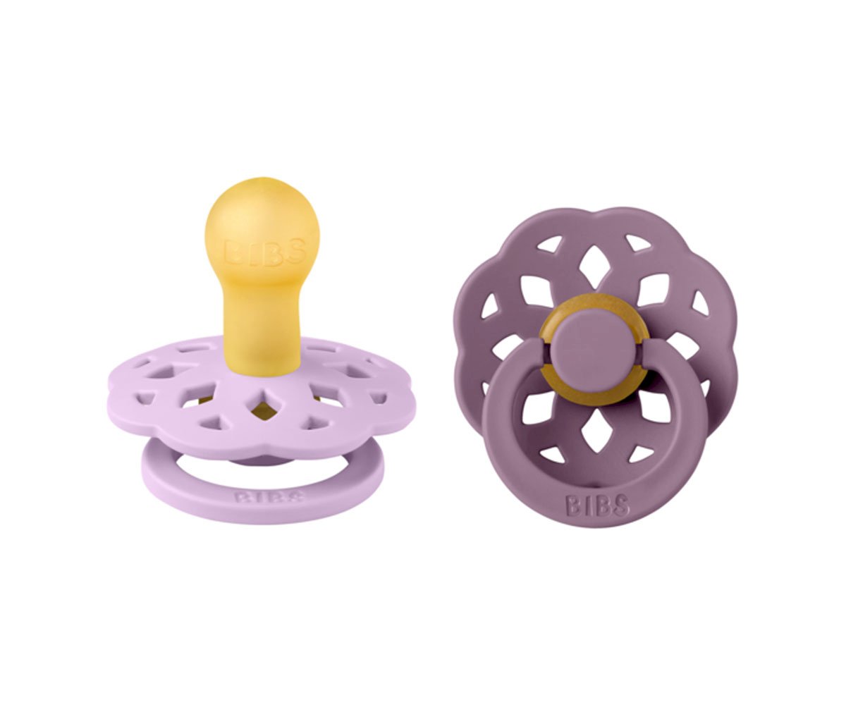 2 chupetas BIBS Boheme papaya | mauve