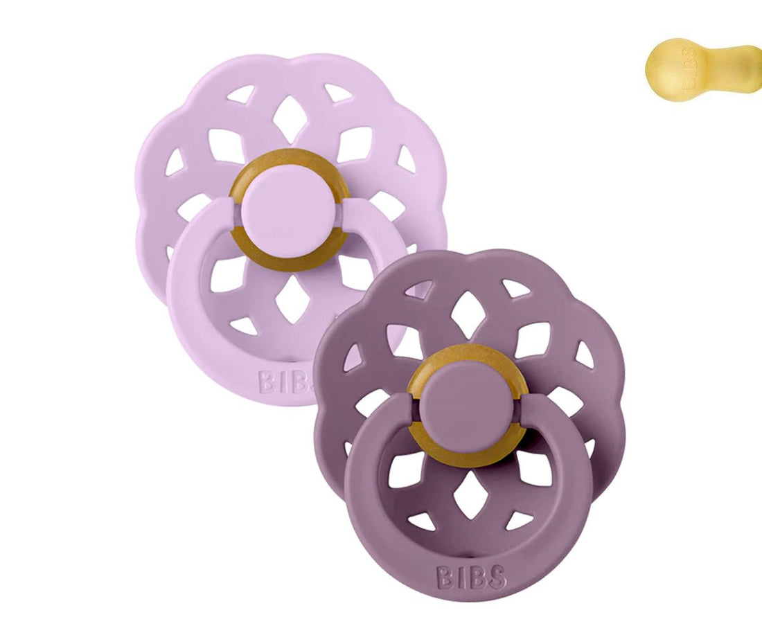 2 chupetas BIBS Boheme papaya | mauve