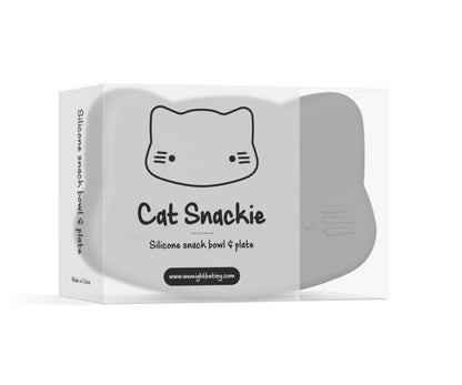 Lancheira snackie gatinho - cinza