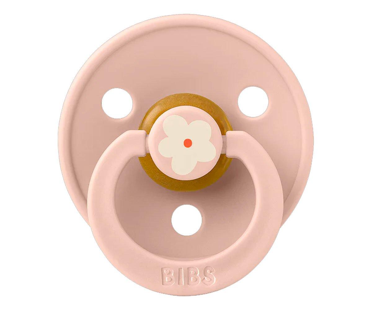 2 chupetas redondas BIBS Studio Colour jasmine blush mix
