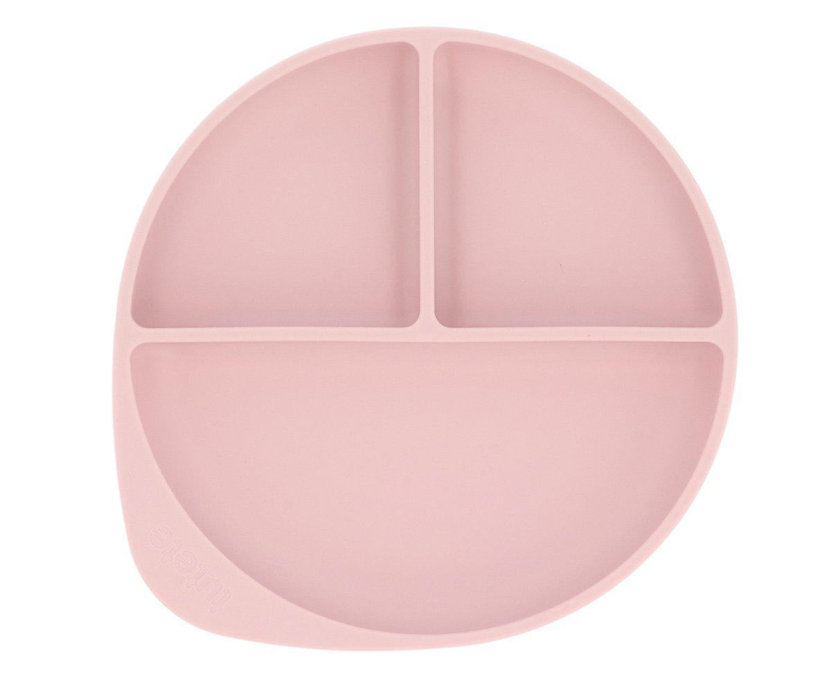 Prato com compartimentos e ventosa light pink