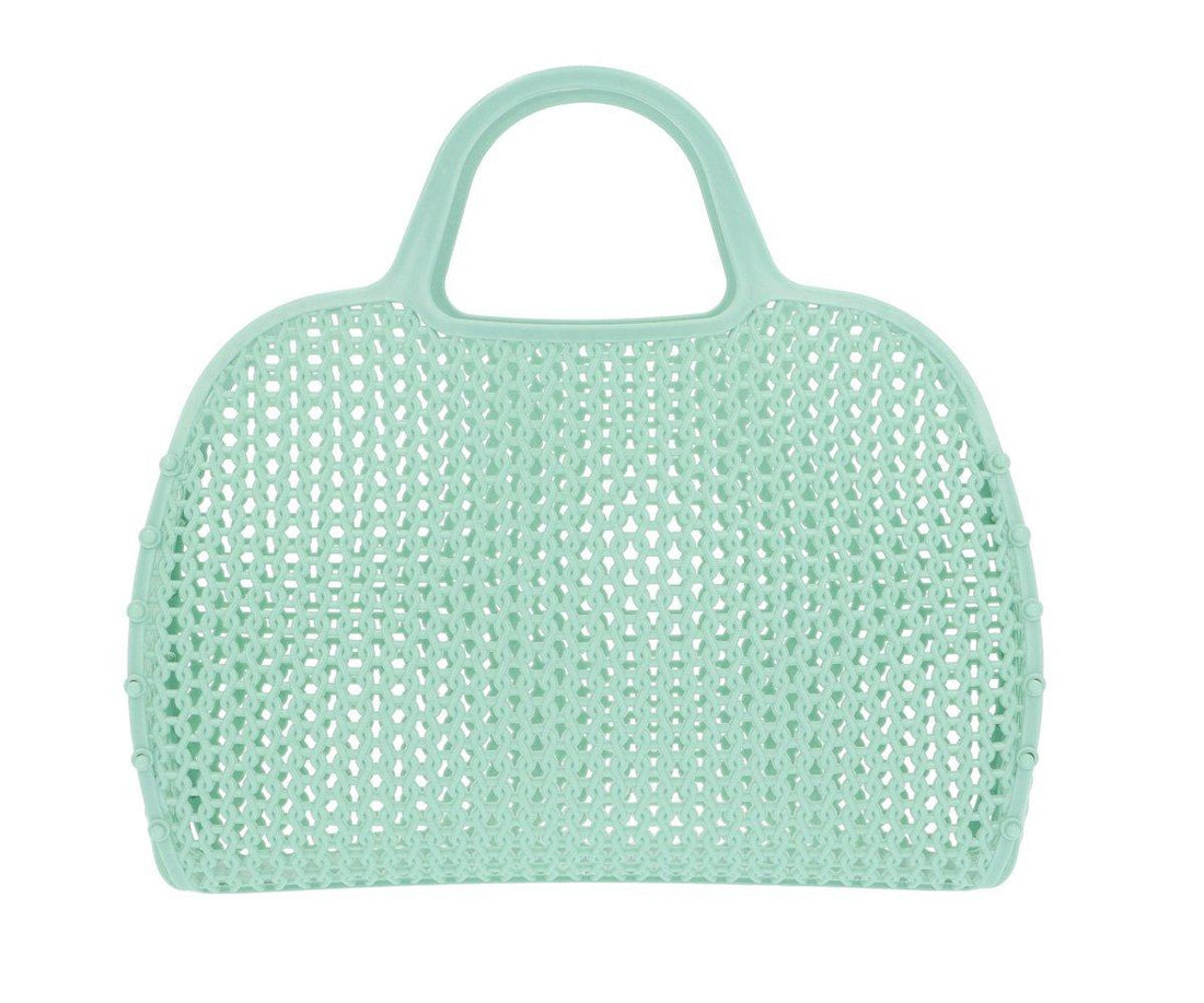 Bolsa plástico retro vintage sea green
