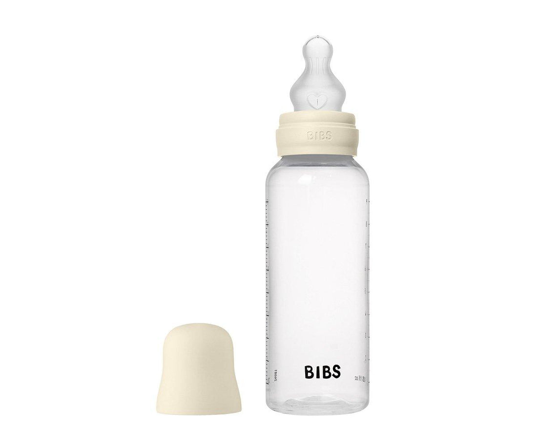 Biberão plástico 270 ml tetina silicone ivory