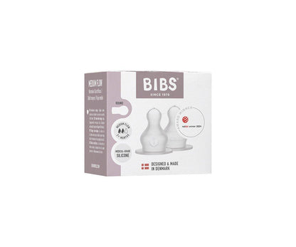 2 tetinas silicone biberão BIBS fluxo médio