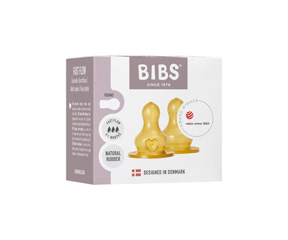 2 tetinas látex biberão BIBS fluxo rápido