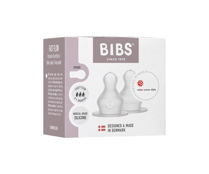 2 tetinas silicone biberão BIBS fluxo rápido