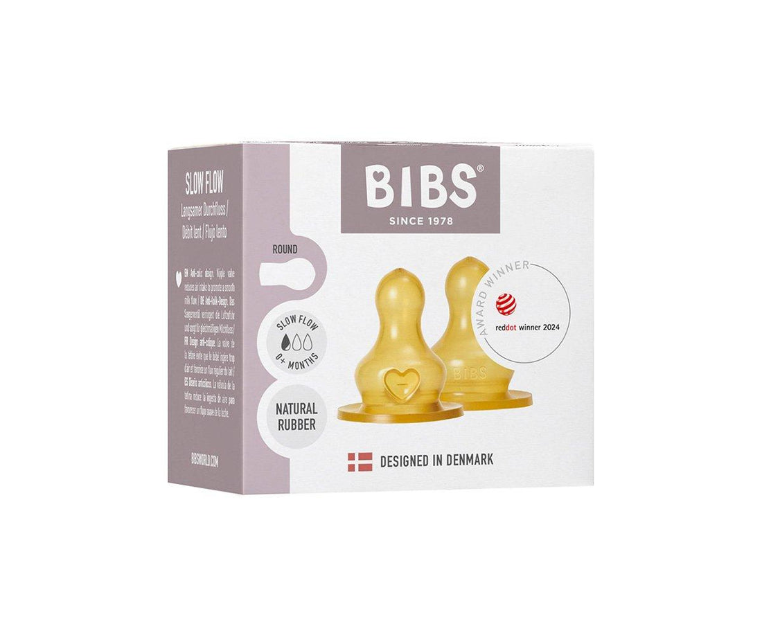 2 tetinas látex biberão BIBS fluxo lento