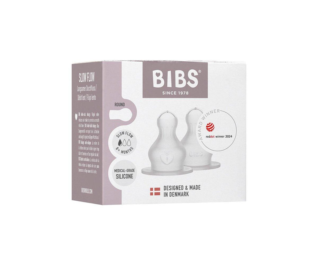 2 tetinas silicone biberão BIBS fluxo lento