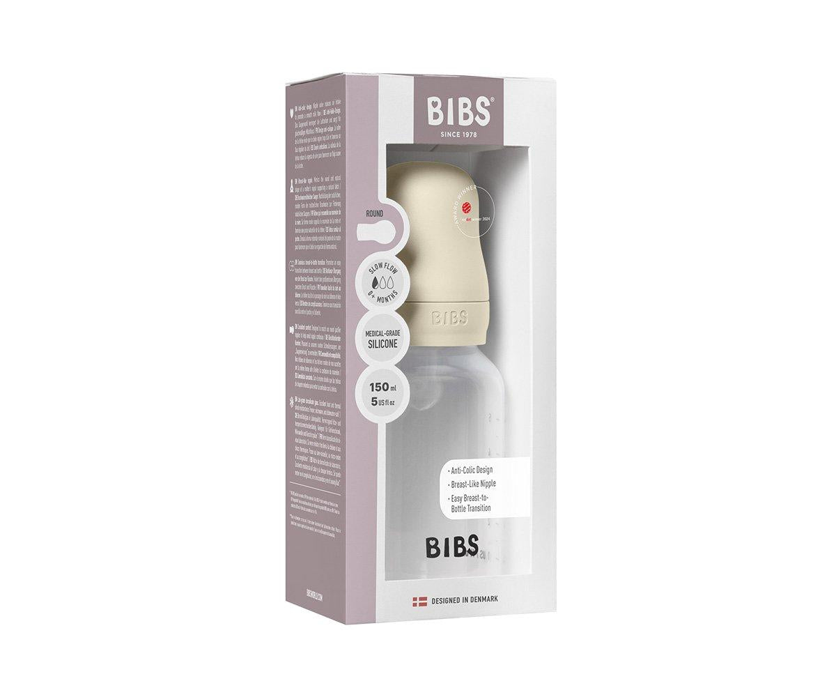 Biberão plástico 150 ml tetina silicone ivory