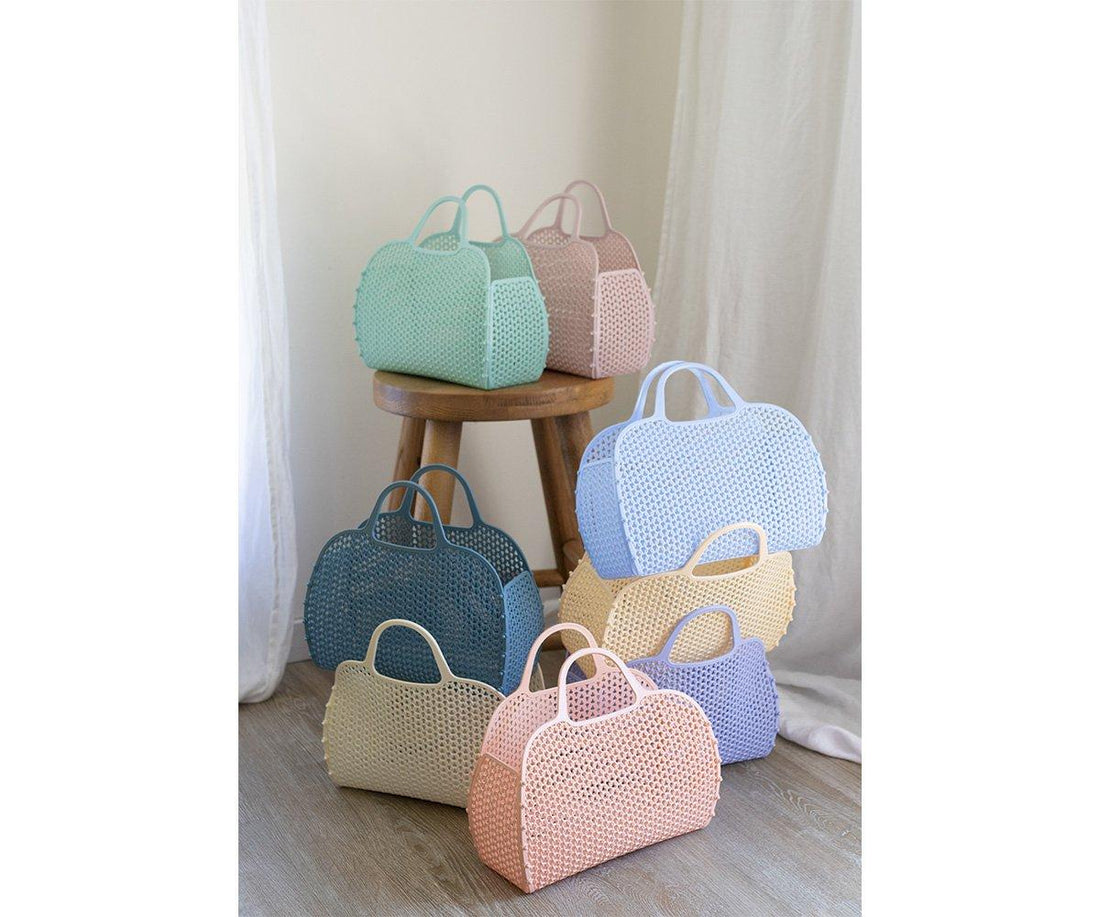 Bolsa plástico retro vintage sea green