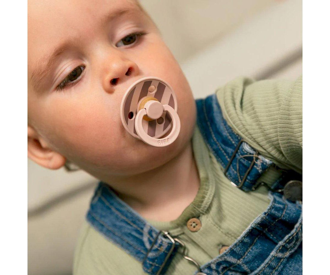 2 chupetas redondas BIBS Studio Colour block blush mix