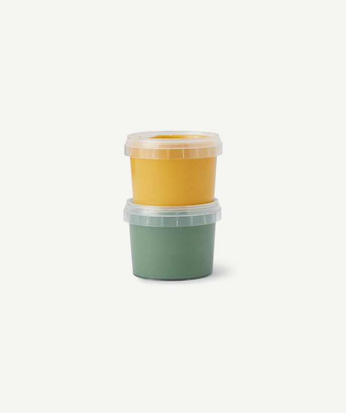 2x tinta de dedo 120 g verde + amarelo neogrun