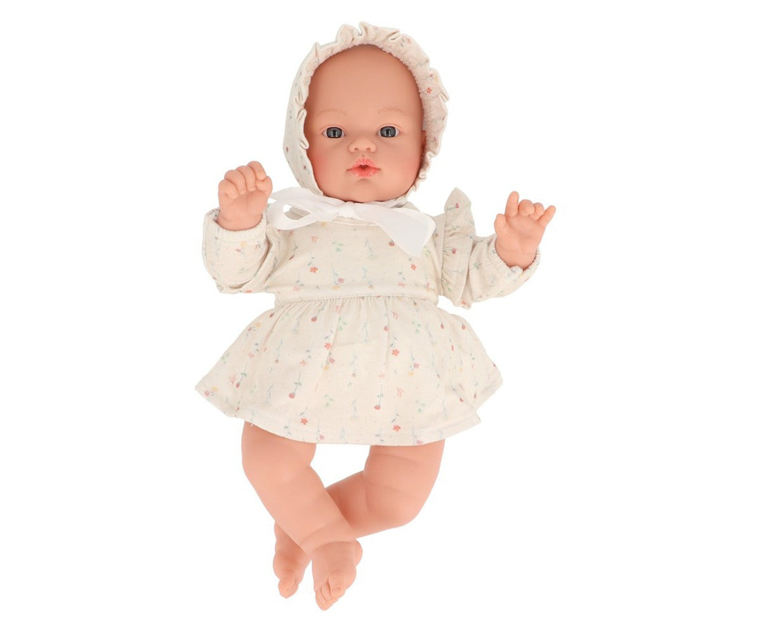 Boneca Koke + Vestido e chapéu White Flowers