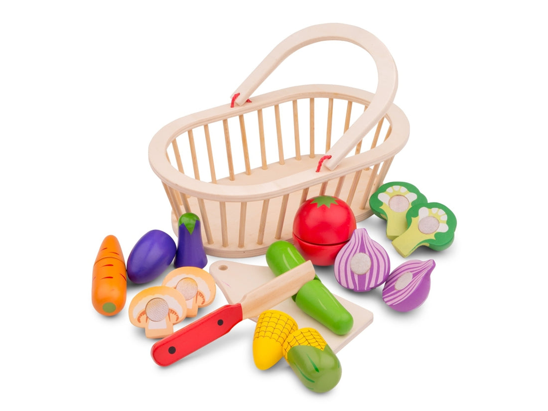 Cesto de vegetais de madeira para cortar