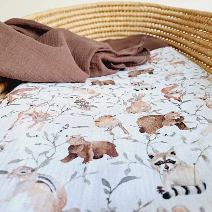 Musselina swaddle 115 x 115 cm forest friends Muslins Siepdesign 