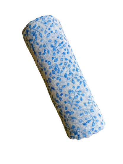 Musselina algodão blue flowers 120 cm