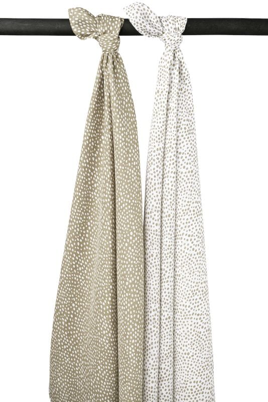 2 musselinas cheetah taupe 120 x 120 cm Muslin Meyco 