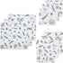 Conjunto 9 musselinas | luvas de banho algodão orgânico floral Muslin Meyco 