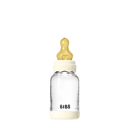 Biberão de vidro 120 ml + conjunto ivory Boheme BIBS