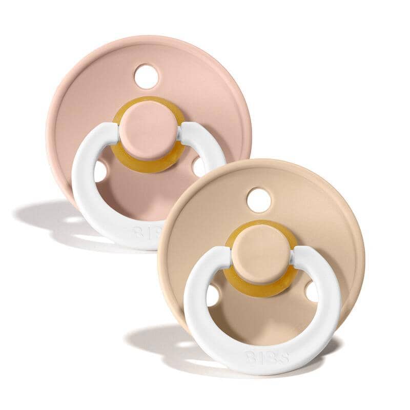 Chupetas BIBS Colour redonda NIGHT vanilla | blush pacifier BIBS 