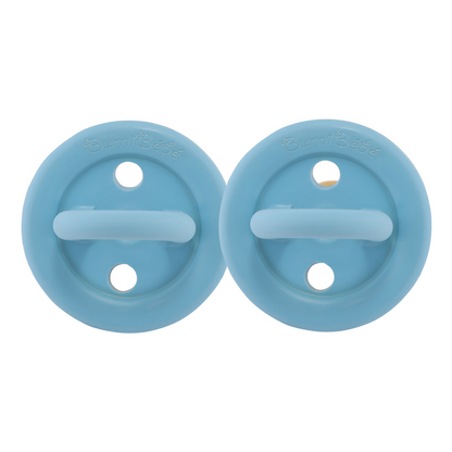 2 chupetas redondas látex sky blue 0-3 M
