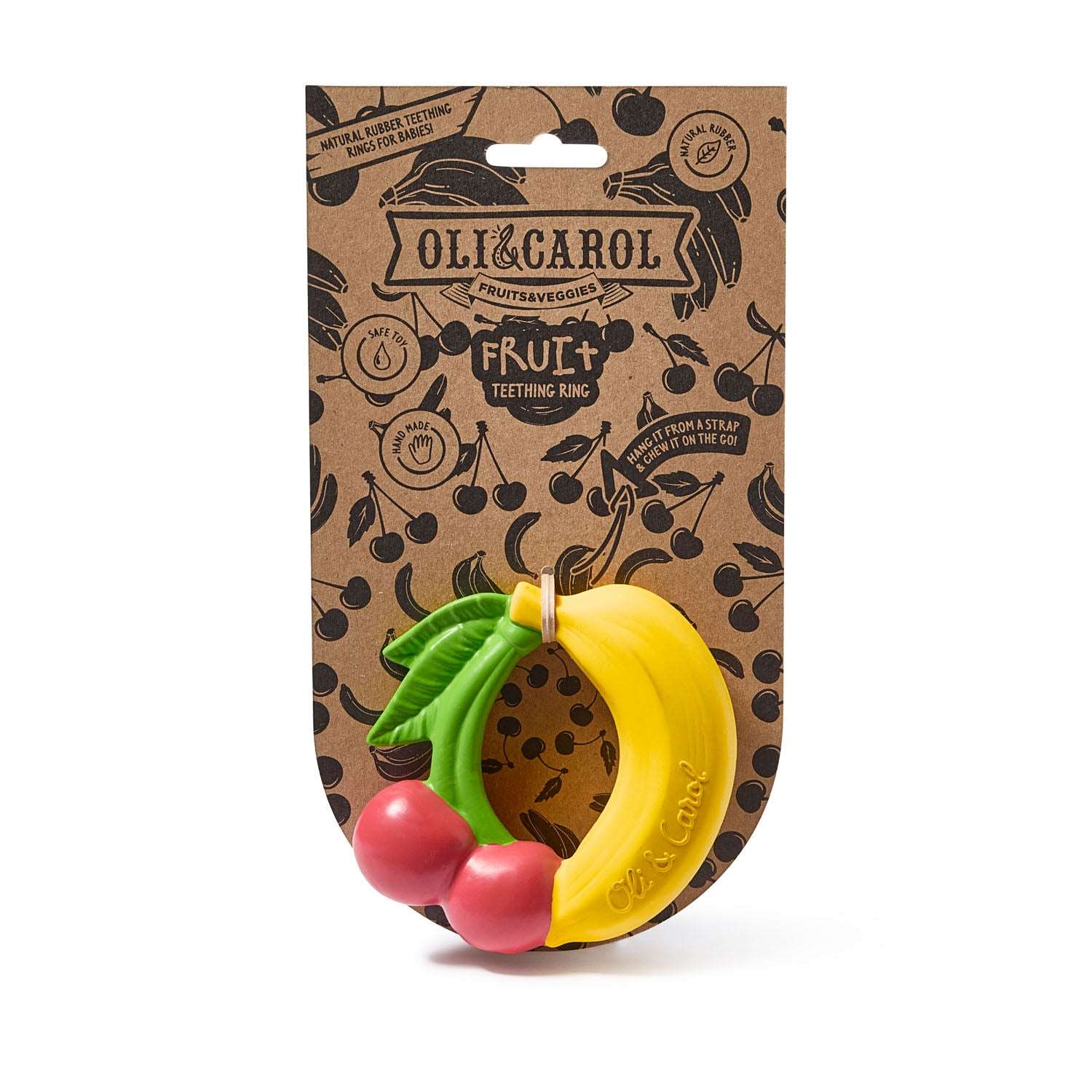 Anel de dentição banana cereja
