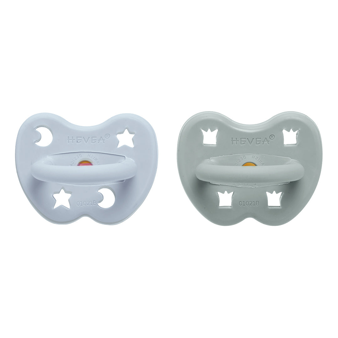 2 chupetas ortodônticas látex cottage blue | gorgeous grey 3-36 M
