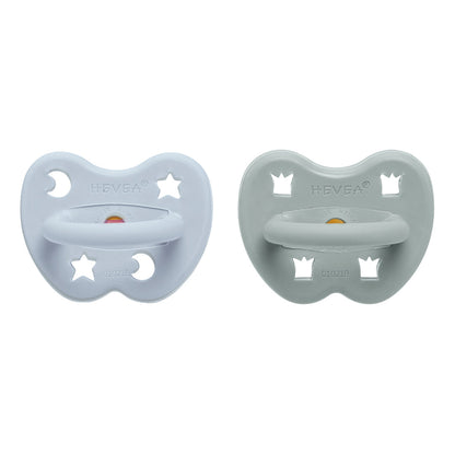 2 chupetas ortodônticas látex cottage blue | gorgeous grey 3-36 M