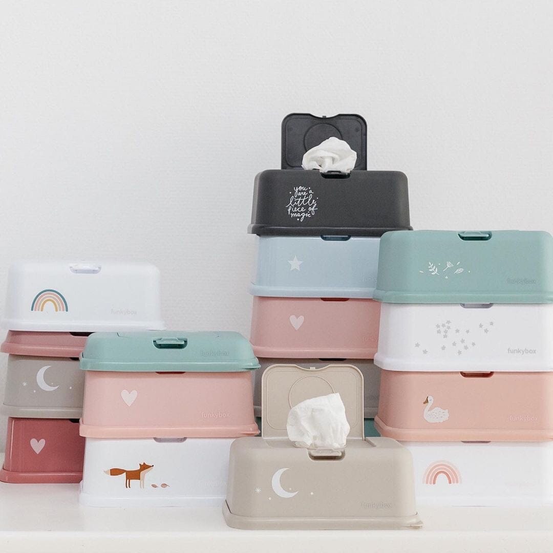 Caixa para toalhitas azul pastel estrela wipes cover FunkyBox