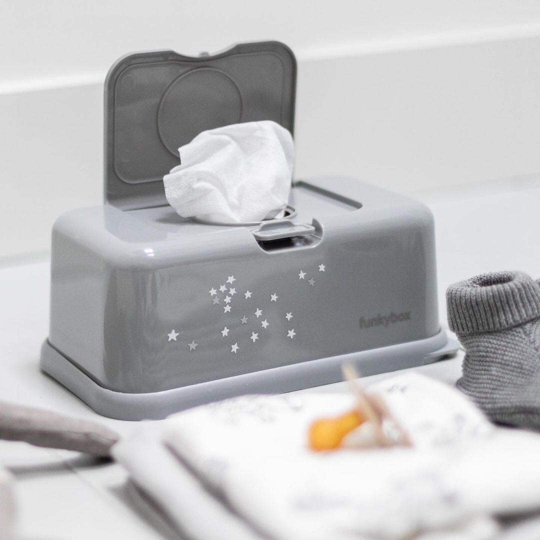 Caixa para toalhitas prata estrelitas wipes cover FunkyBox