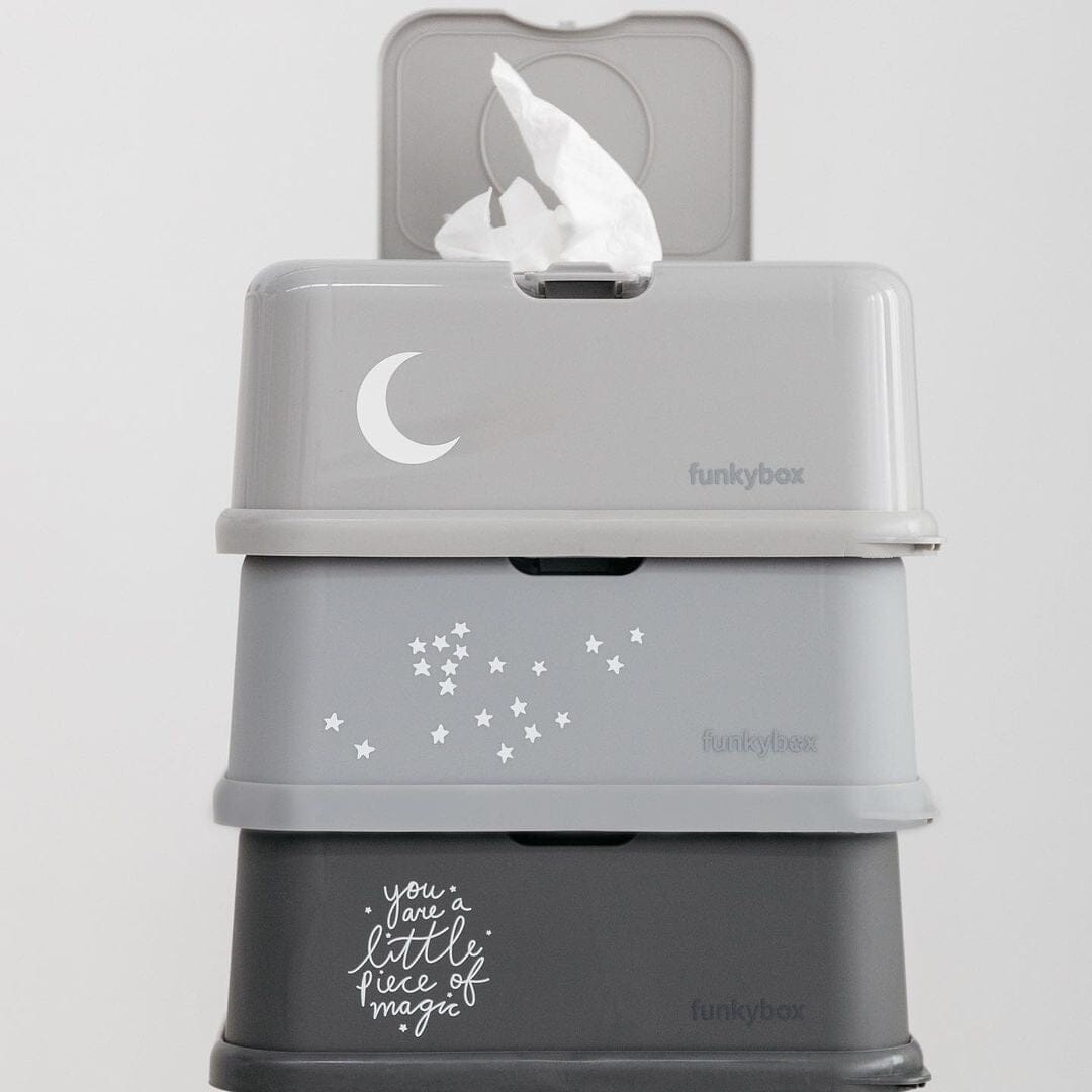 Caixa para toalhitas prata estrelitas wipes cover FunkyBox