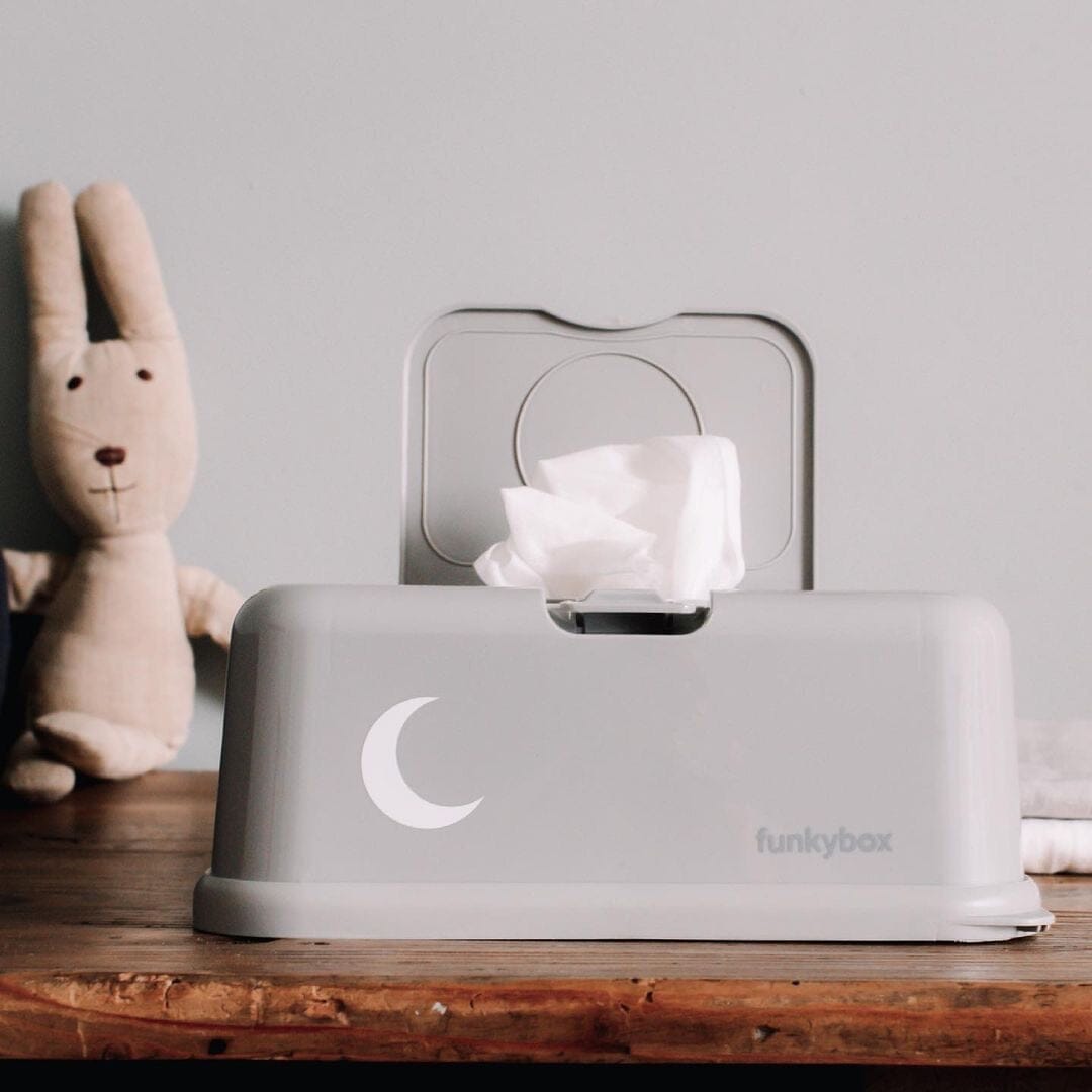 Caixa para toalhitas cinza Lua wipes cover FunkyBox