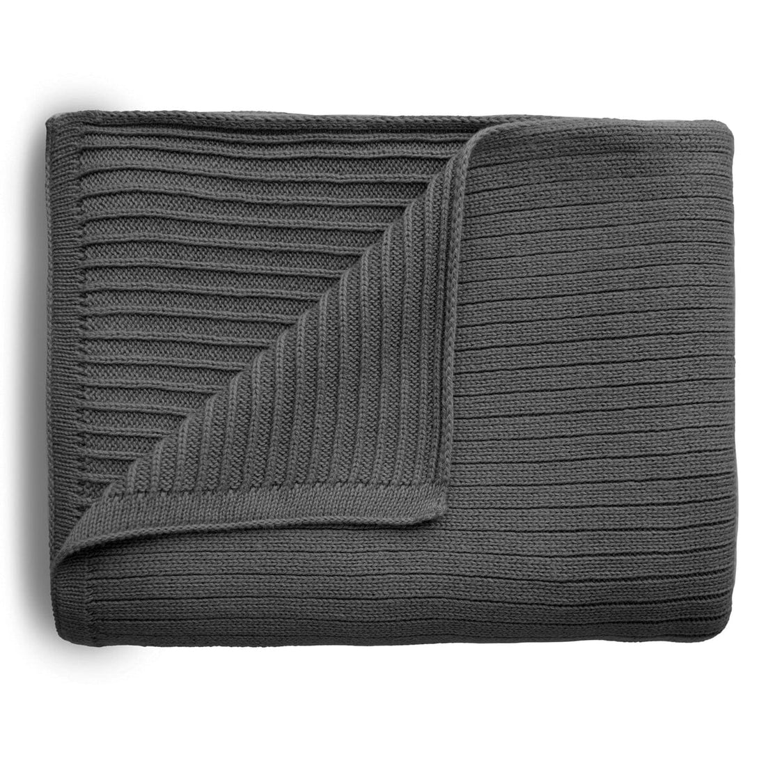 Manta de bebé dark grey melange blanket mushie