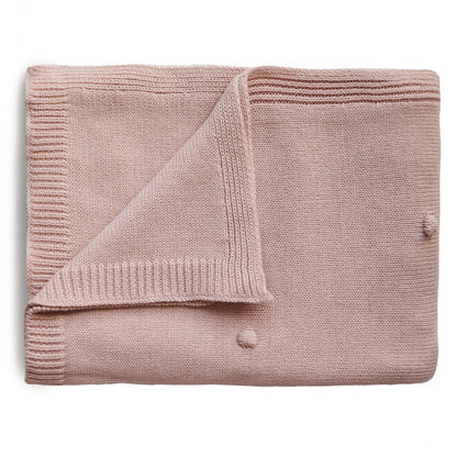 Manta de bebé textured dots blush Blanket mushie 