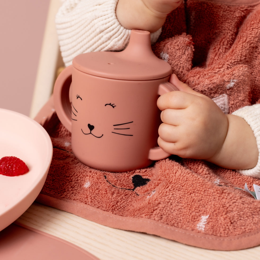 Copo de aprendizagem de silicone Mrs Cat
