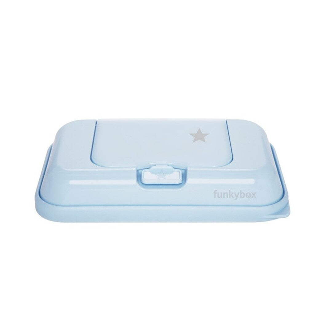 Caixa para toalhitas FunkyBox To Go azul pastel estrela