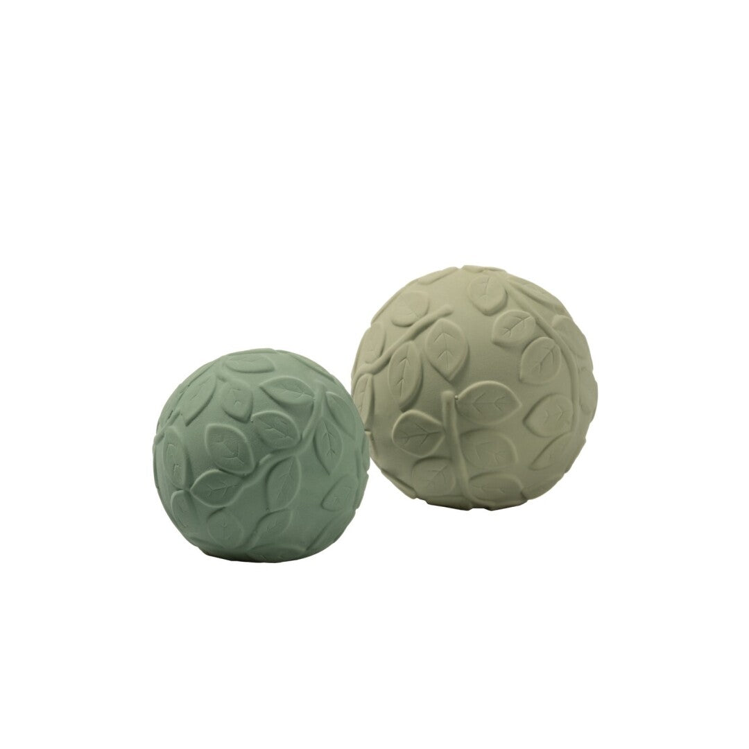 2 bolas sensoriais folhas verde